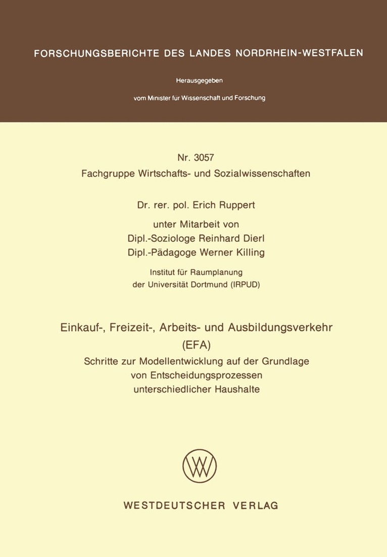 Erich Ruppert - Einkauf-, Freizeit-, Arbeits- und Ausbildungsverkehr (EFA), Häftad
