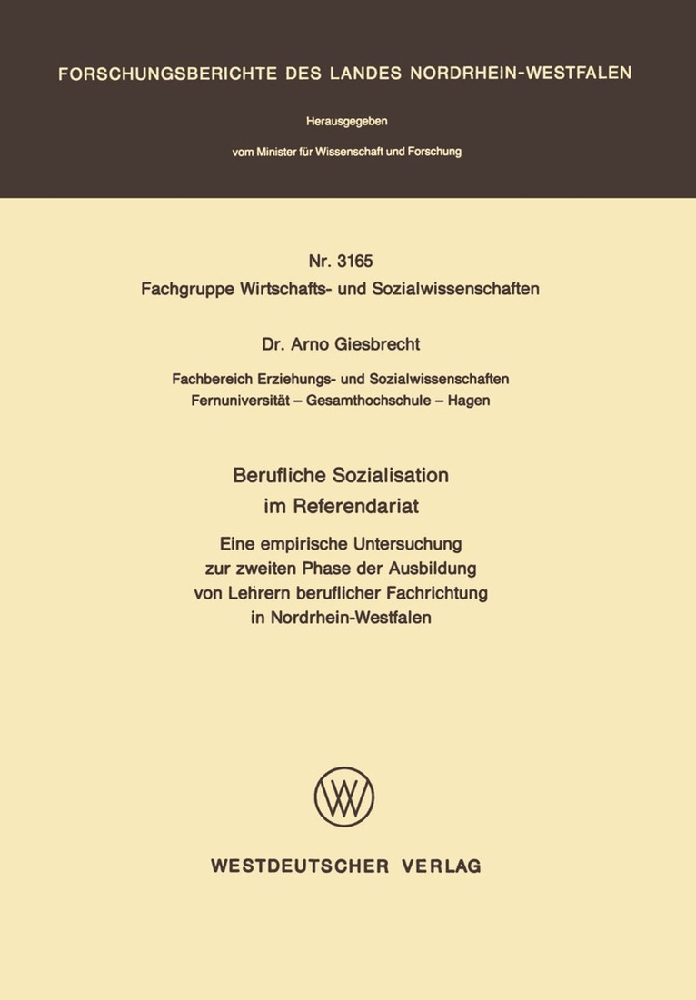 Arno Giesbrecht - Berufliche Sozialisation im Referendariat, Häftad