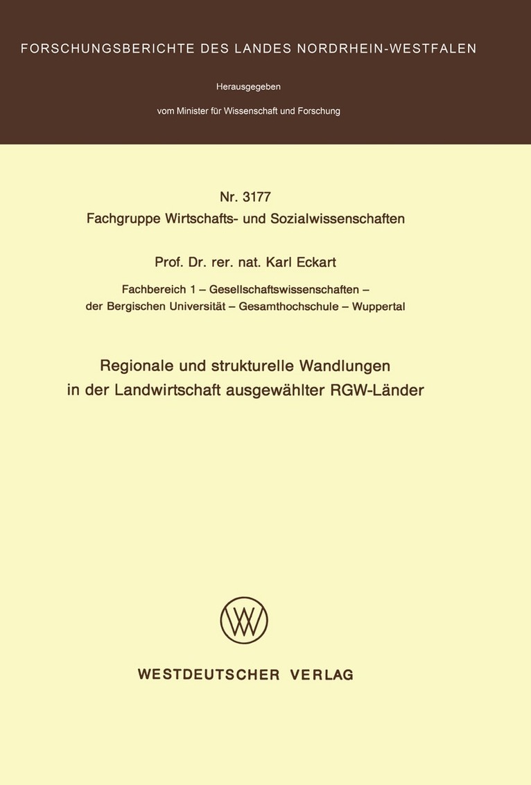 Karl Eckart - Regionale und strukturelle Wandlungen in der Landwirtschaft ausgewählter RGW-Länder, Häftad