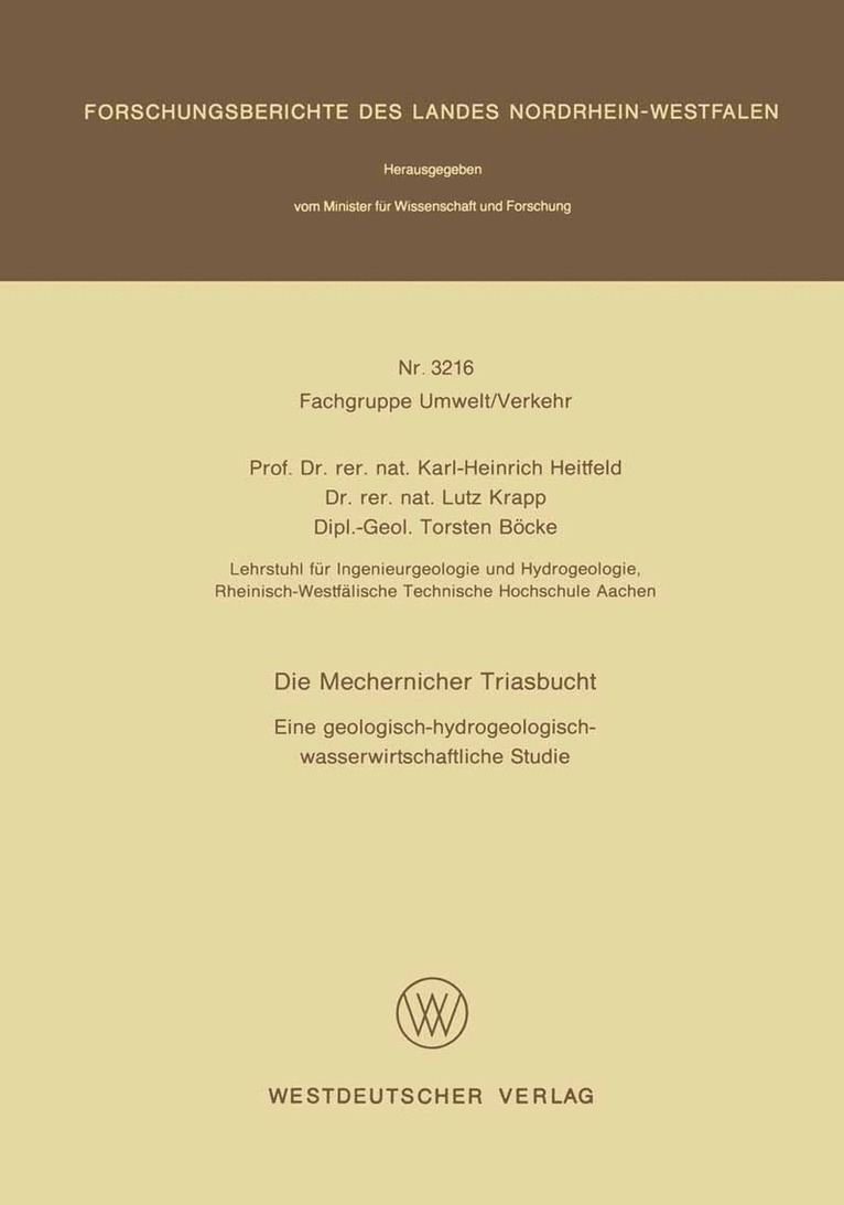 Karl-Heinrich Heitfeld - Die Mechernicher Triasbucht, Häftad