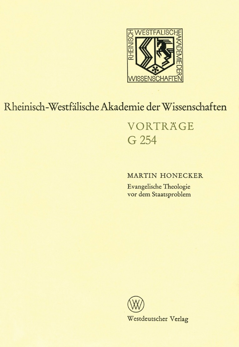 Martin Honecker - Evangelische Theologie vor dem Staatsproblem, Häftad
