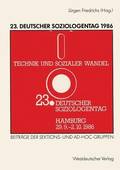 23. Deutscher Soziologentag 1986