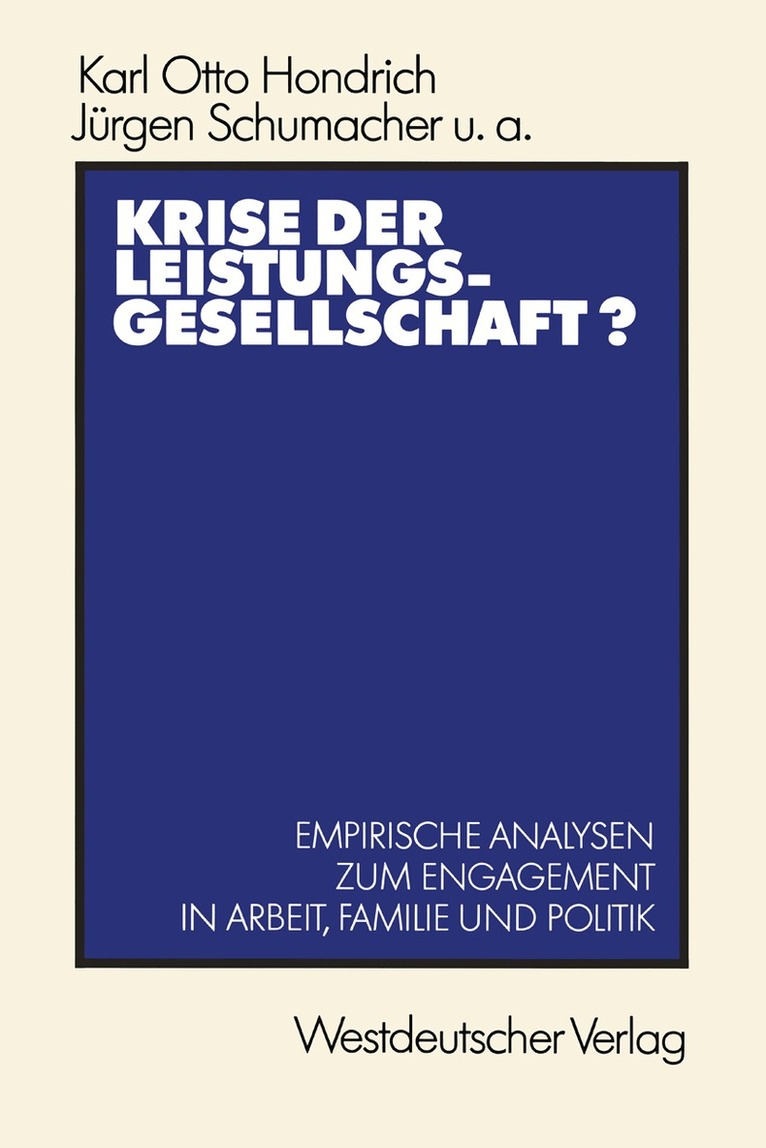 Karl Otto Hondrich - Krise der Leistungsgesellschaft?, Häftad