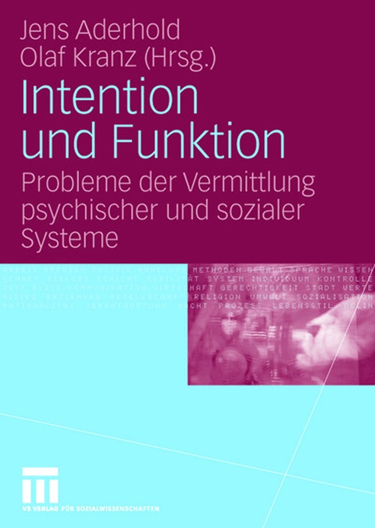 Jens Aderhold, Olaf Kranz - Intention und Funktion, Häftad