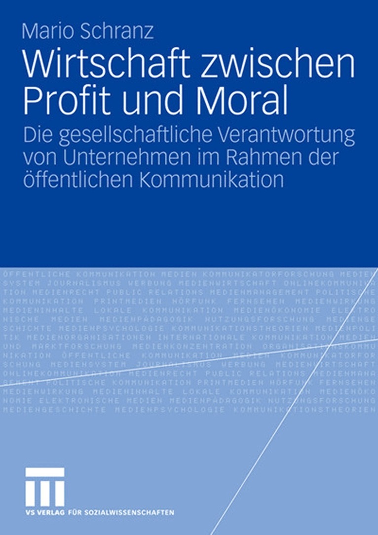 Mario Schranz - Wirtschaft zwischen Profit und Moral, Häftad