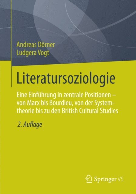 Ludgera Vogt, Andreas Dorner - Literatursoziologie, E-bok