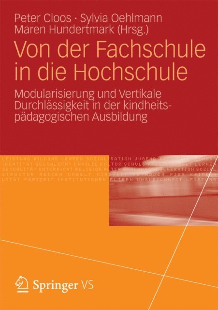 Maren Hundertmark, Sylvia Oehlmann, Peter Cloos - Von der Fachschule in die Hochschule, E-bok