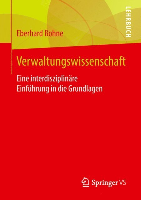 Eberhard Bohne - Verwaltungswissenschaft, E-bok