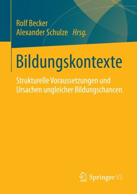 Alexander Schulze, Rolf Becker - Bildungskontexte, E-bok