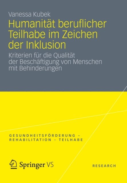 Vanessa Kubek - Humanität beruflicher Teilhabe im Zeichen der Inklusion, E-bok