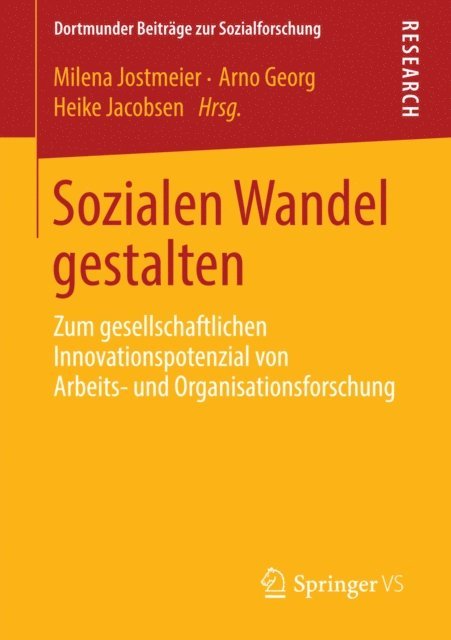 Heike Jacobsen, Arno Georg, Milena Jostmeier - Sozialen Wandel gestalten, E-bok