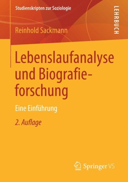 Reinhold Sackmann - Lebenslaufanalyse und Biografieforschung, E-bok