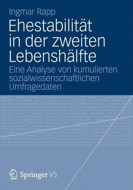 Ingmar Rapp - Ehestabilität in der zweiten Lebenshälfte, E-bok