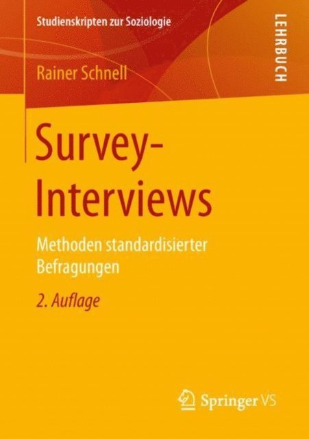 Rainer Schnell - Survey-Interviews, E-bok
