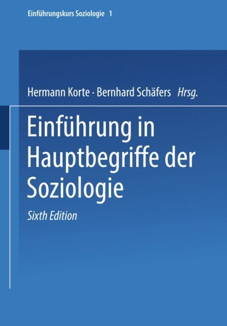 Bernhard Schafers, Hermann Korte - Einführung in Hauptbegriffe der Soziologie, E-bok