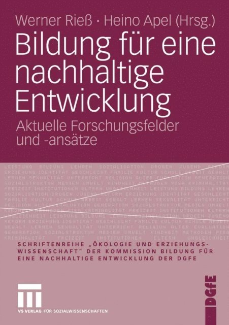 Heino Apel, Werner Rie - Bildung für eine nachhaltige Entwicklung, E-bok