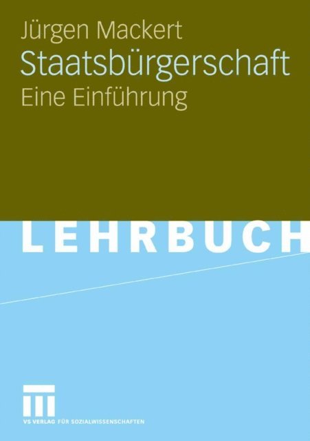 Jurgen Mackert - Staatsbürgerschaft, E-bok