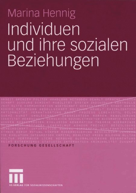 Marina Hennig - Individuen und ihre sozialen Beziehungen, E-bok