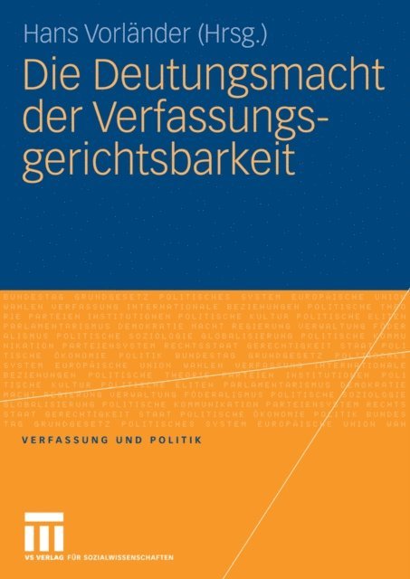 Hans Vorlander - Die Deutungsmacht der Verfassungsgerichtsbarkeit, E-bok