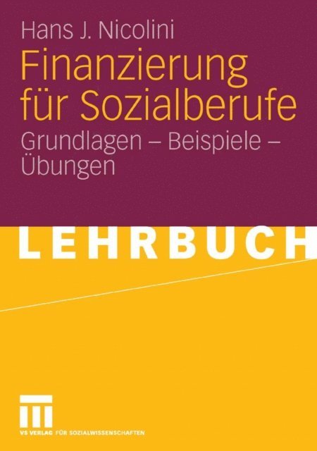 Hans J. Nicolini - Finanzierung für Sozialberufe, E-bok