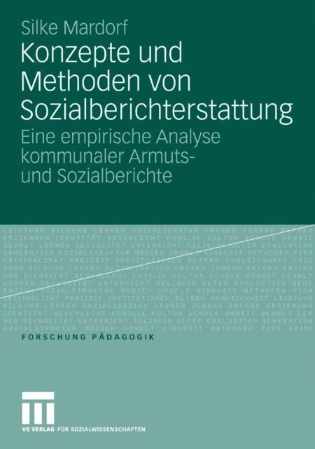 Silke Mardorf - Konzepte und Methoden von Sozialberichterstattung, E-bok