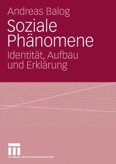 Andreas Balog - Soziale Phänomene, E-bok