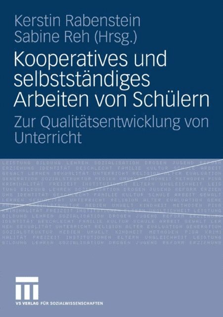 Sabine Reh, Kerstin Rabenstein - Kooperatives und selbständiges Arbeiten von Schülern, E-bok