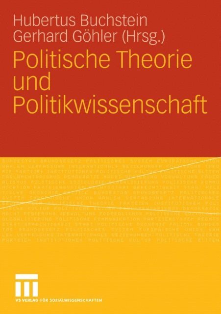Gerhard Gohler, Hubertus Buchstein - Politische Theorie und Politikwissenschaft, E-bok