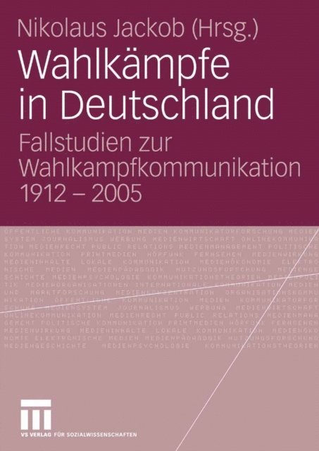 Nikolaus Jackob - Wahlkämpfe in Deutschland, E-bok