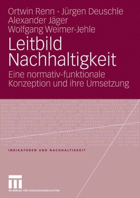 Wolfgang Weimer-Jehle, Alexander Jager, Jurgen Deuschle, Ortwin Renn - Leitbild Nachhaltigkeit, E-bok