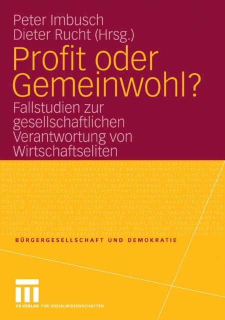 Dieter Rucht, Peter Imbusch - Profit oder Gemeinwohl?, E-bok