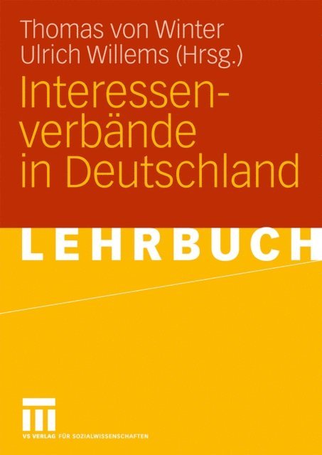 Ulrich Willems, Thomas Winter - Interessenverbände in Deutschland, E-bok