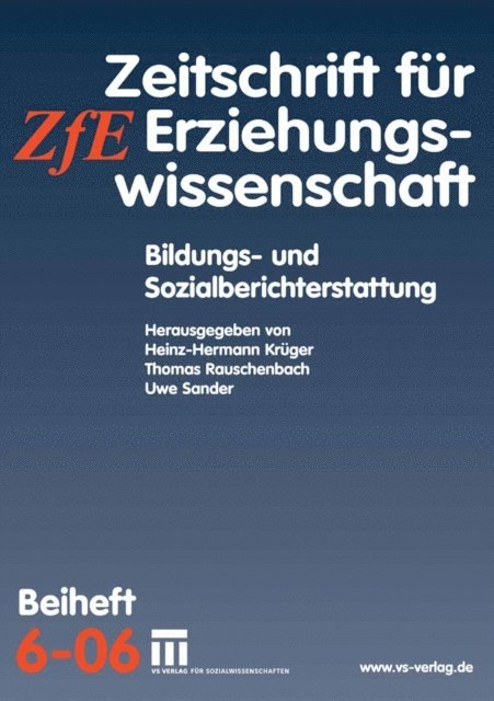 Uwe Sander, Thomas Rauschenbach, Heinz-Hermann Kruger - Bildungs- und Sozialberichterstattung, E-bok