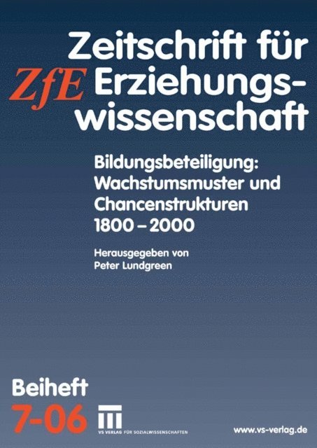 Peter Lundgreen - Bildungsbeteiligung: Wachstumsmuster und Chancenstrukturen 1800 - 2000, E-bok