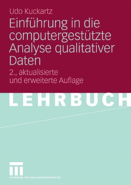 Udo Kuckartz - Einführung in die computergestützte Analyse qualitativer Daten, E-bok