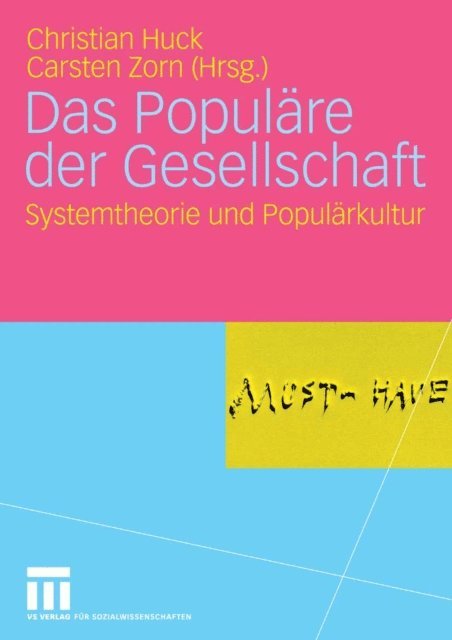 Carsten Zorn, Christian Huck - Das Populäre der Gesellschaft, E-bok