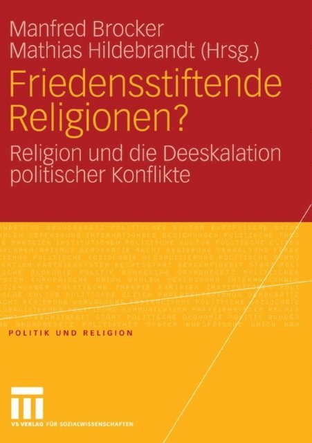 Mathias Hildebrandt, Manfred Brocker - Friedensstiftende Religionen?, E-bok