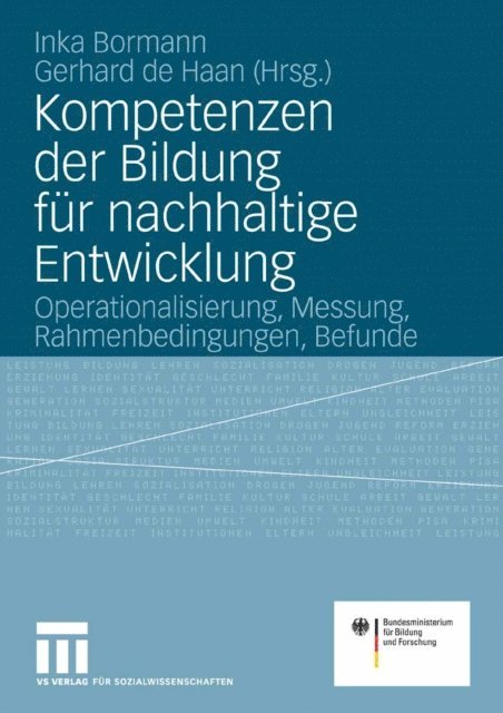 Gerhard de Haan, Inka Bormann - Kompetenzen der Bildung für nachhaltige Entwicklung, E-bok