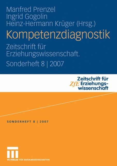Heinz-Hermann Kruger, Ingrid Gogolin, Manfred Prenzel - Kompetenzdiagnostik, E-bok