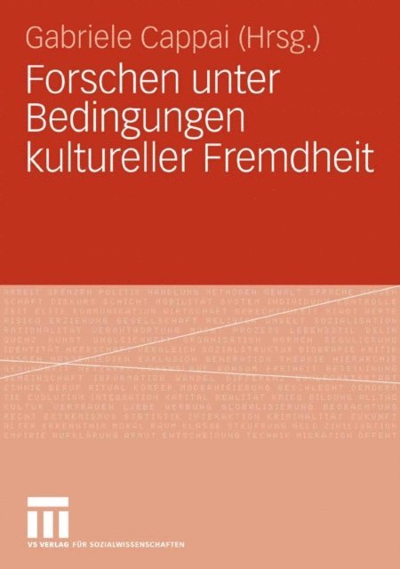 Gabriele Cappai - Forschen unter Bedingungen kultureller Fremdheit, E-bok