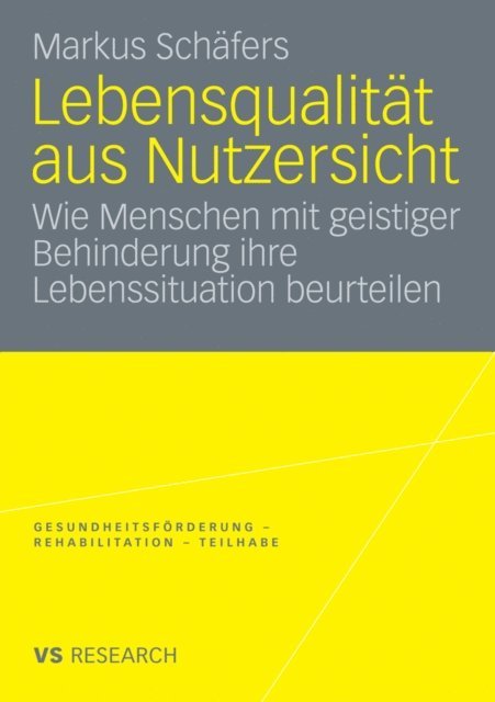 Markus Schafers - Lebensqualität aus Nutzersicht, E-bok