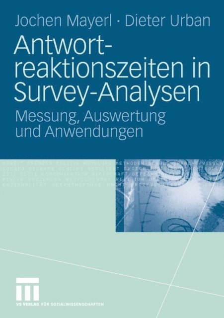 Dieter Urban, Jochen Mayerl - Antwortreaktionszeiten in Survey-Analysen, E-bok