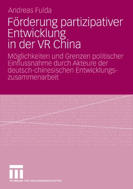 Andreas Fulda - Förderung partizipativer Entwicklung in der VR China, E-bok
