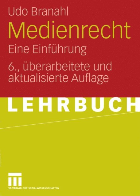 Udo Branahl - Medienrecht, E-bok