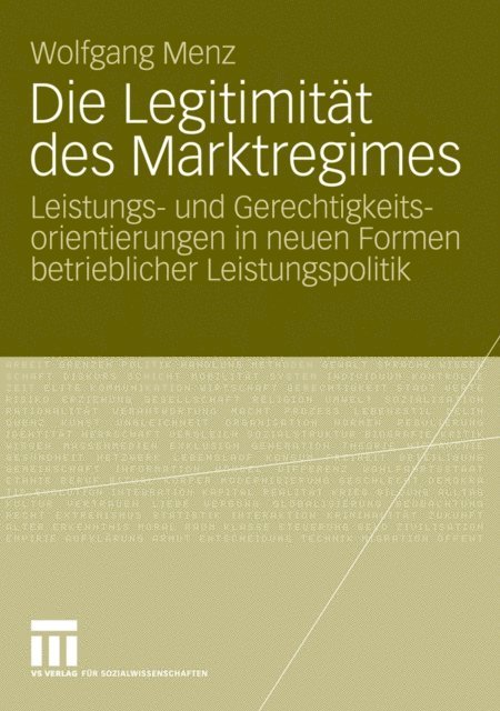Wolfgang Menz - Die Legitimität des Marktregimes, E-bok