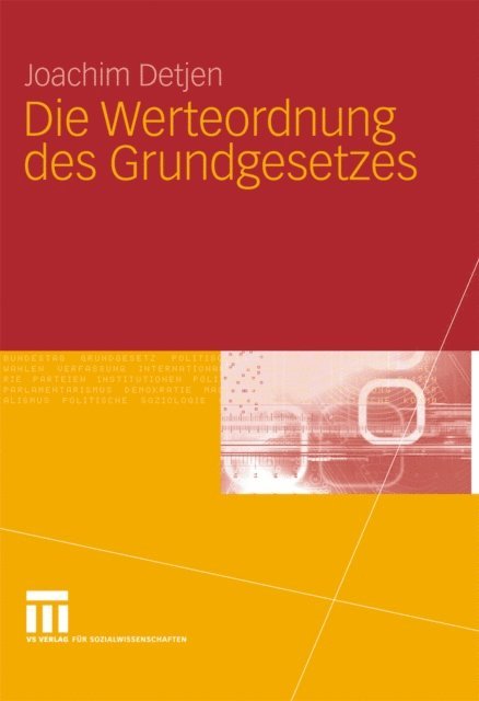 Joachim Detjen - Die Werteordnung des Grundgesetzes, E-bok