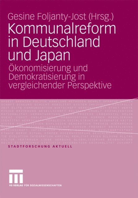 Gesine Foljanty-Jost - Kommunalreform in Deutschland und Japan, E-bok