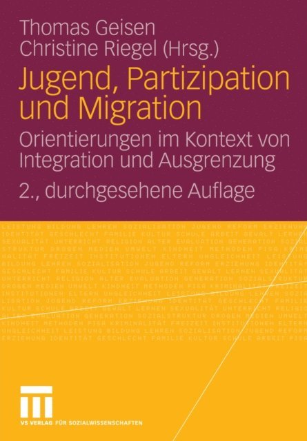 Christine Riegel, Thomas Geisen - Jugend, Partizipation und Migration, E-bok