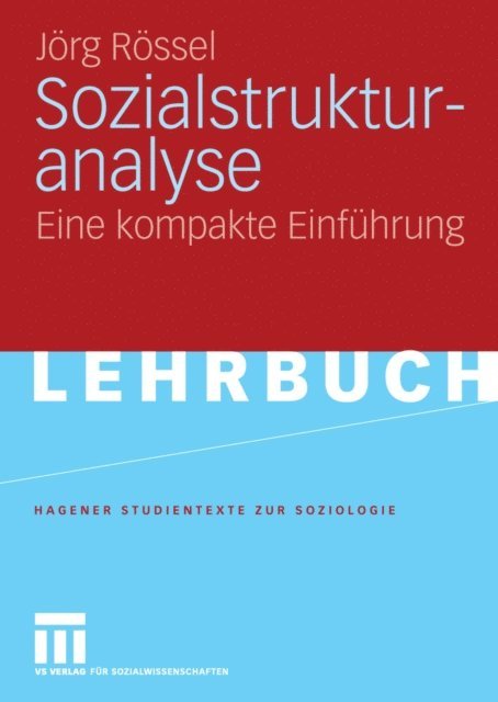 Jorg Rossel - Sozialstrukturanalyse, E-bok