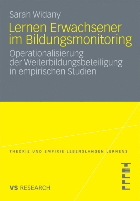 Sarah Widany - Lernen Erwachsener im Bildungsmonitoring, E-bok